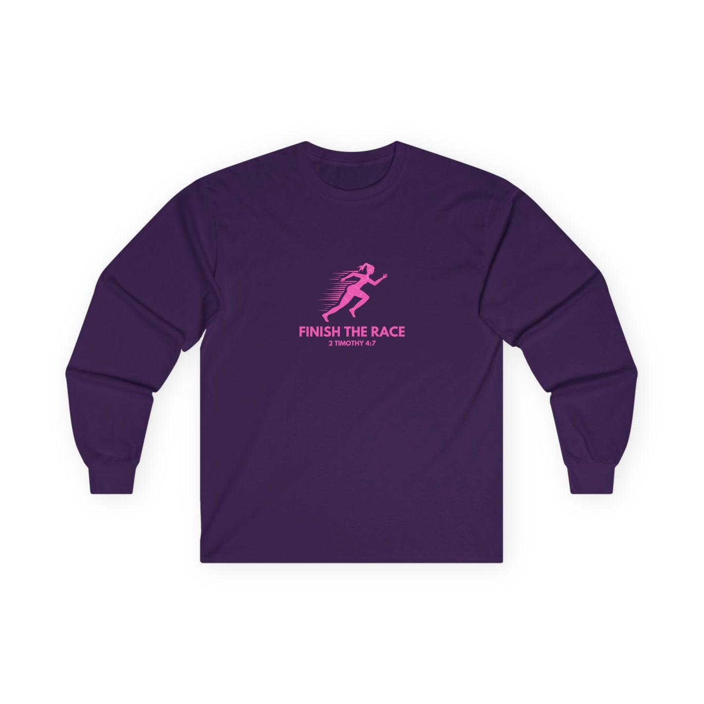 Finish The Race - Unisex Cotton Long Sleeve Tee