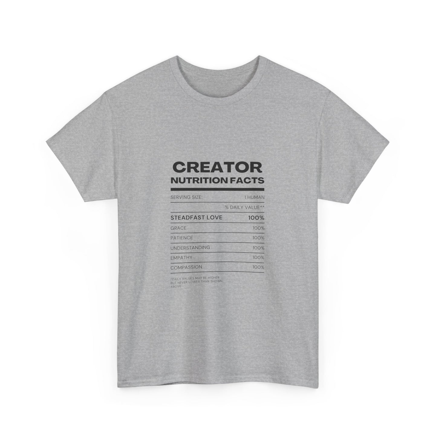 Creator Nutrition Facts - Unisex Cotton Tee