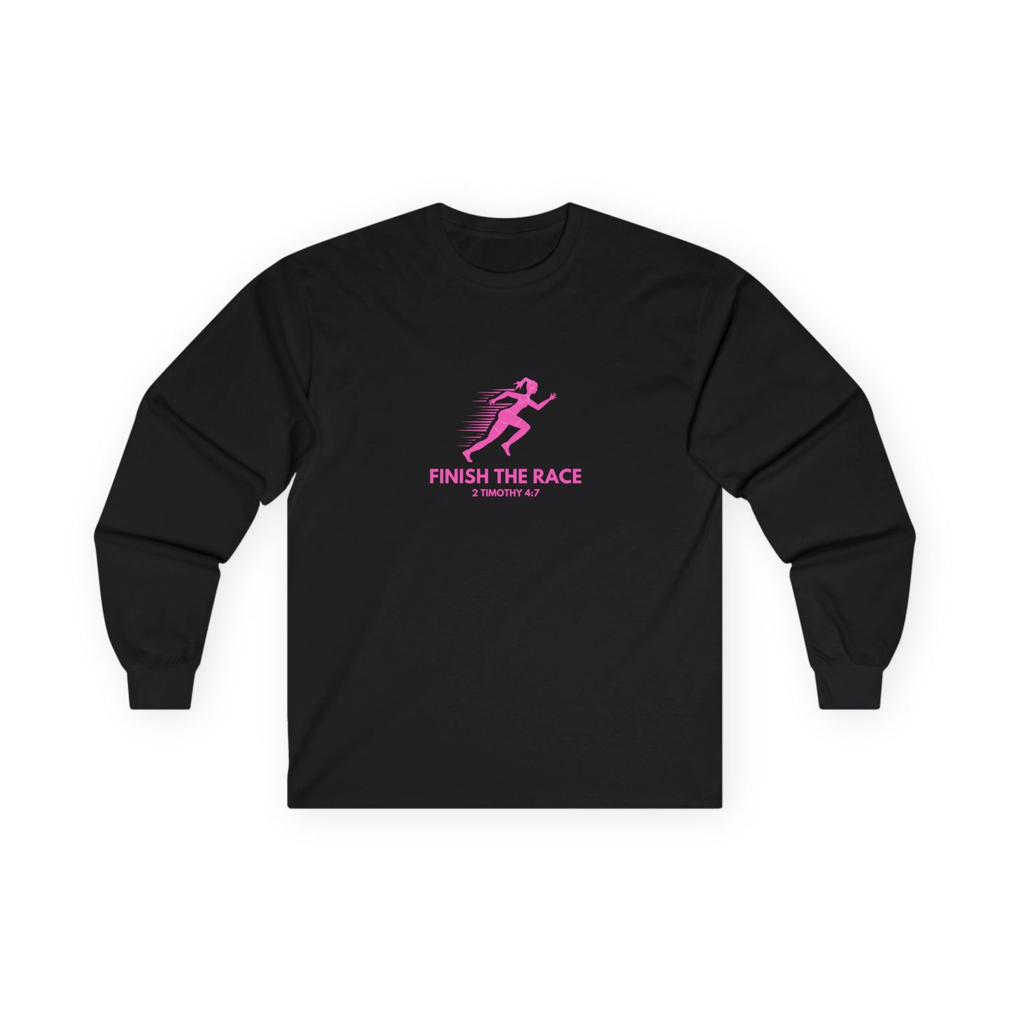 Finish The Race - Unisex Cotton Long Sleeve Tee