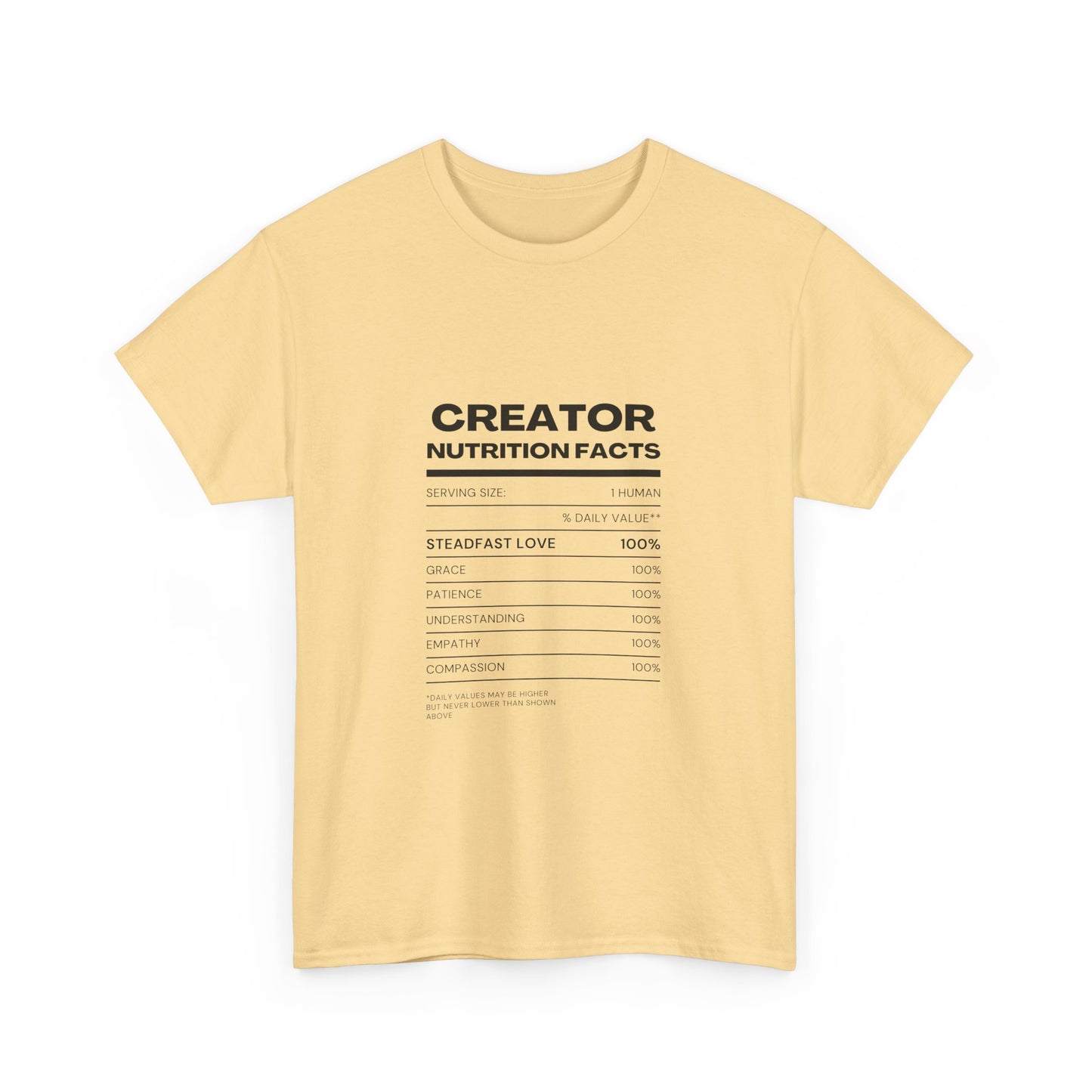 Creator Nutrition Facts - Unisex Cotton Tee