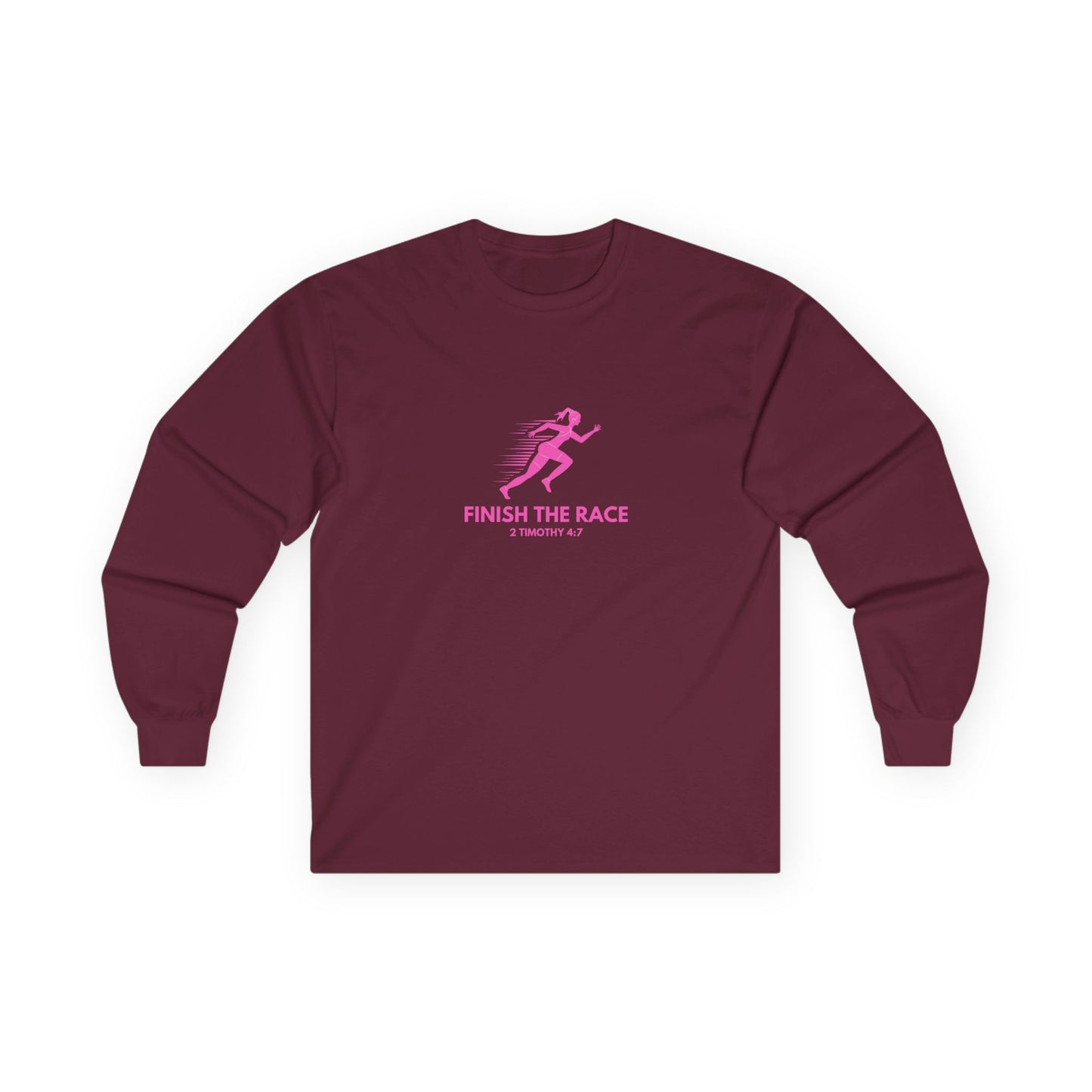 Finish The Race - Unisex Cotton Long Sleeve Tee