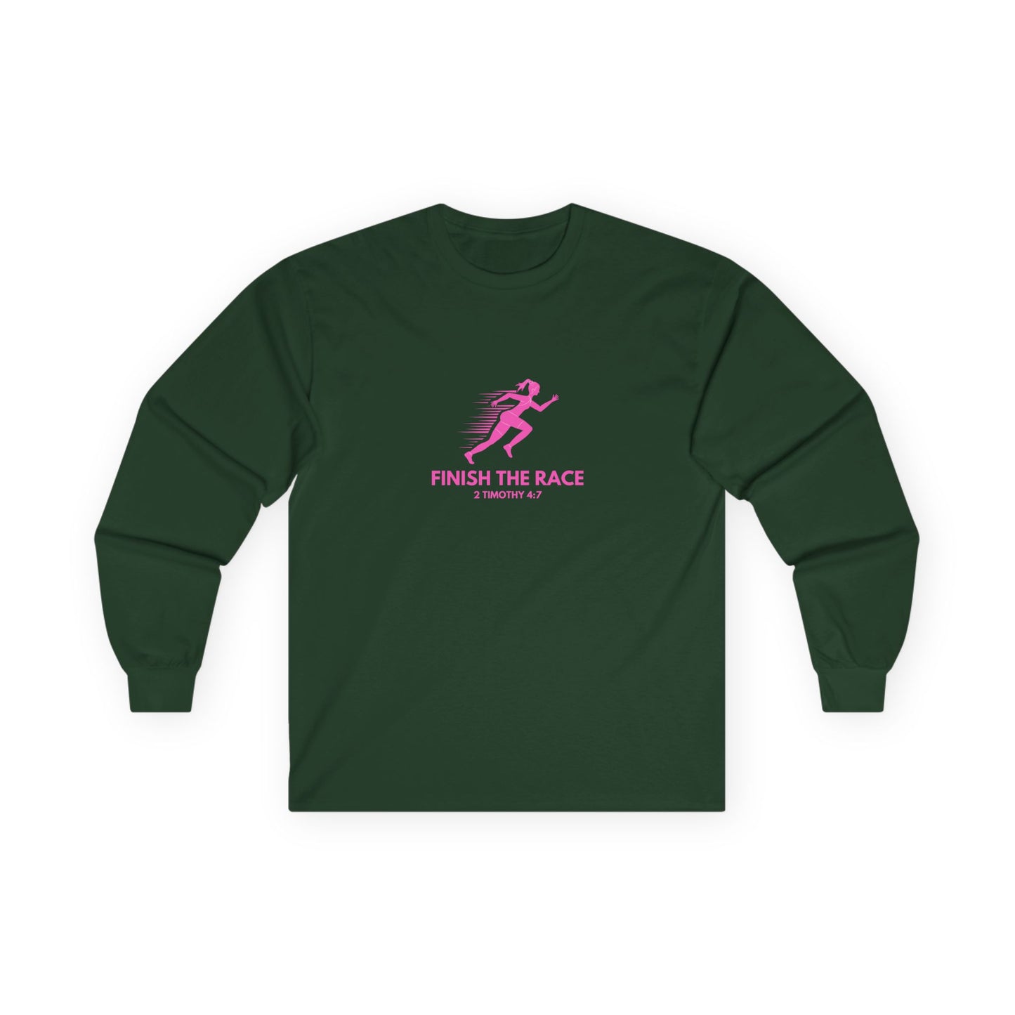 Finish The Race - Unisex Cotton Long Sleeve Tee