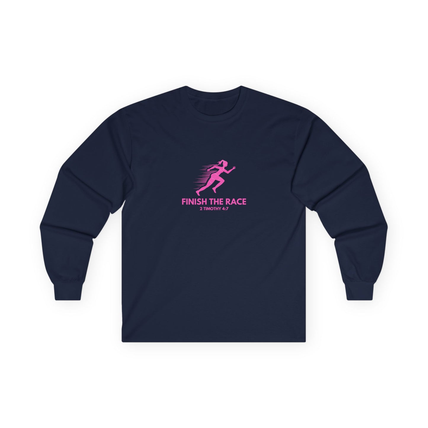 Finish The Race - Unisex Cotton Long Sleeve Tee