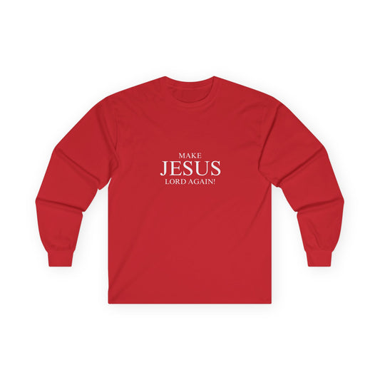 Make Jesus Great - Unisex Cotton Long Sleeve Tee