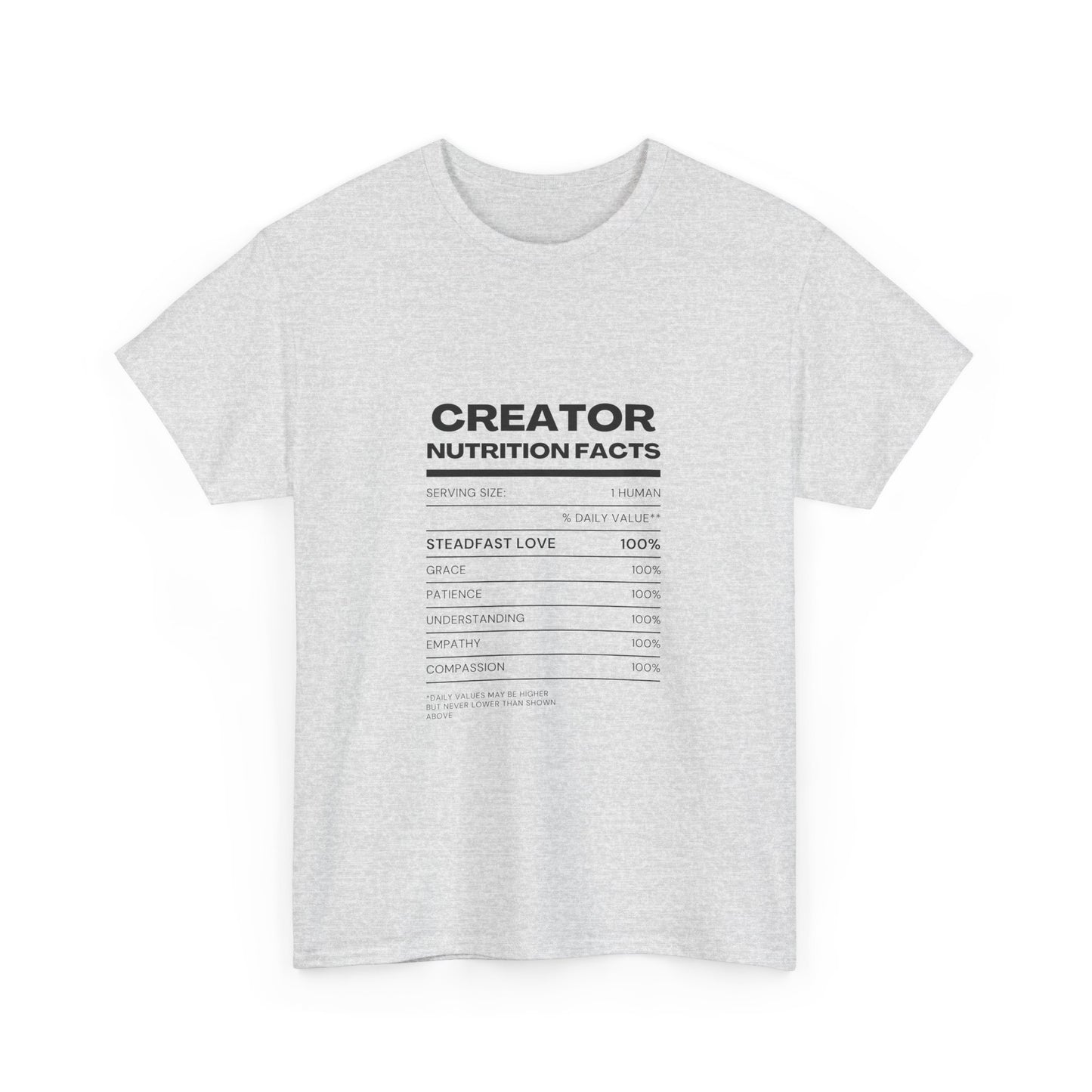 Creator Nutrition Facts - Unisex Cotton Tee