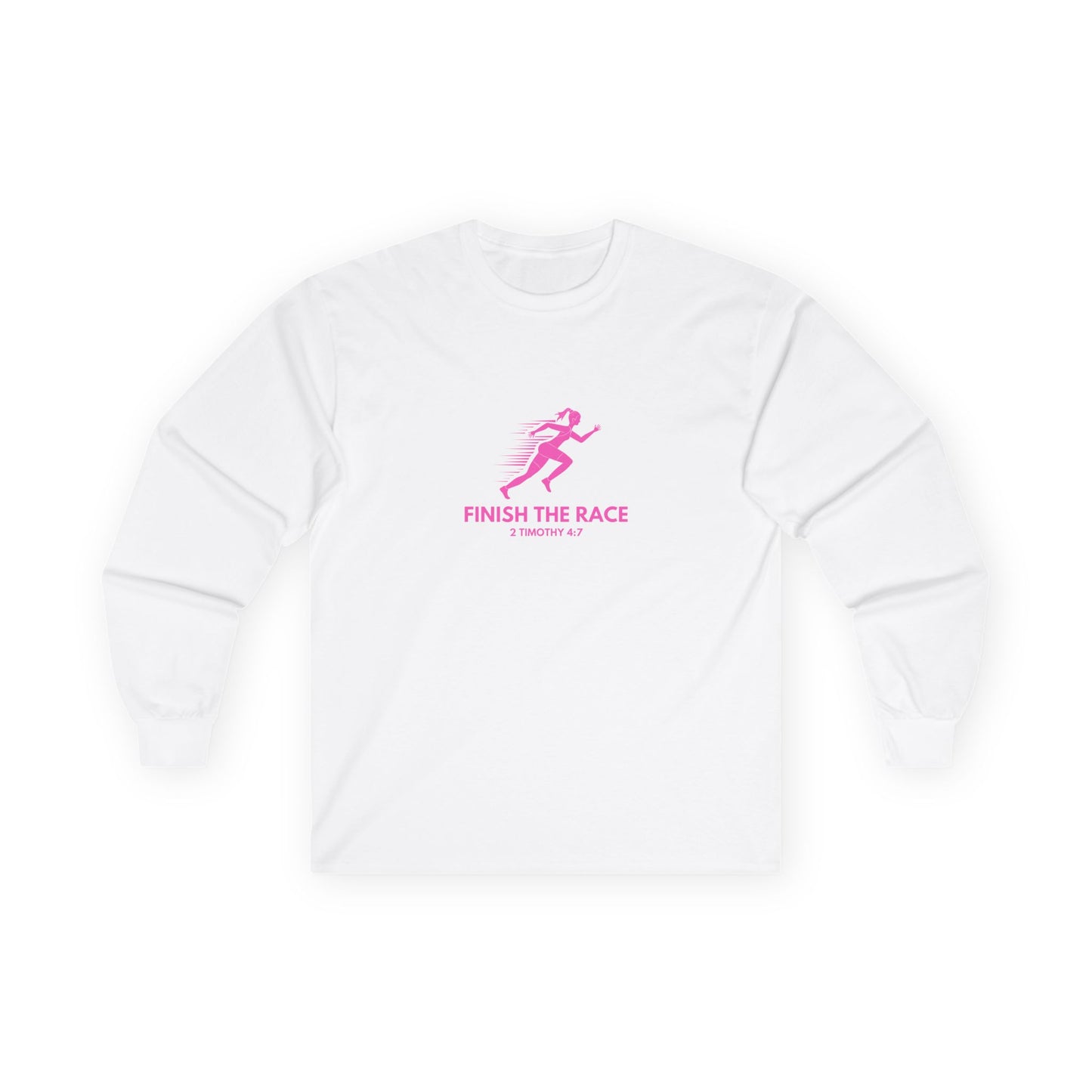 Finish The Race - Unisex Cotton Long Sleeve Tee