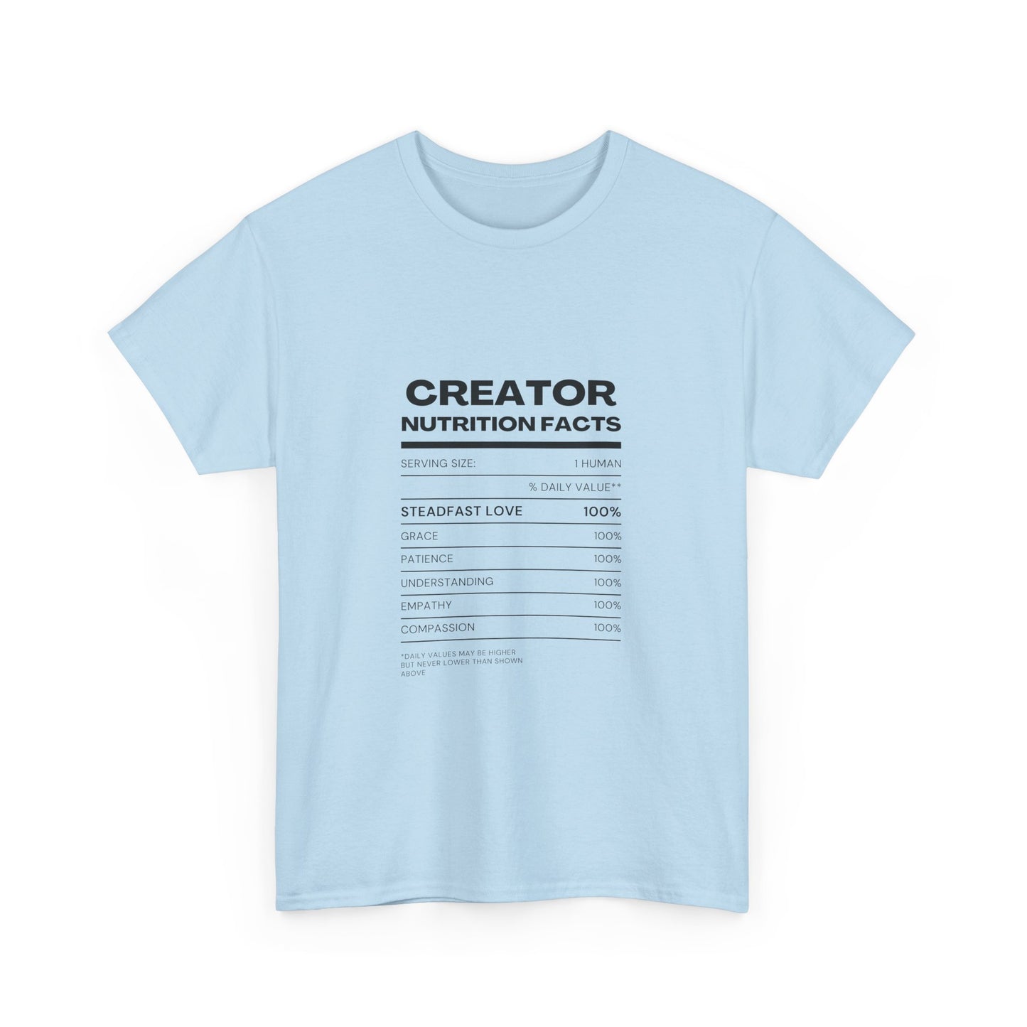 Creator Nutrition Facts - Unisex Cotton Tee